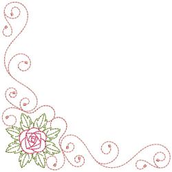Fabulous Rose Corners 05(Lg) machine embroidery designs