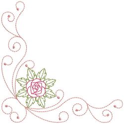 Fabulous Rose Corners 06(Lg) machine embroidery designs