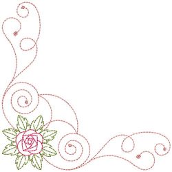 Fabulous Rose Corners 07(Lg) machine embroidery designs