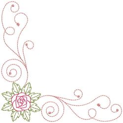 Fabulous Rose Corners 08(Md) machine embroidery designs