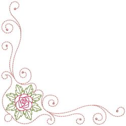 Fabulous Rose Corners 10(Sm) machine embroidery designs