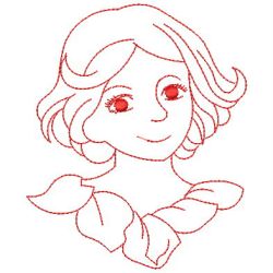 Redwork Girls(Lg) machine embroidery designs