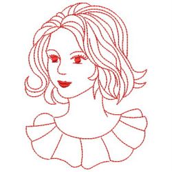 Redwork Girls 05(Lg) machine embroidery designs