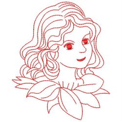 Redwork Girls 06(Lg) machine embroidery designs