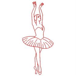 Redwork Ballerinas 02(Lg)