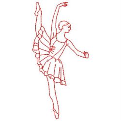 Redwork Ballerinas 03(Sm) machine embroidery designs