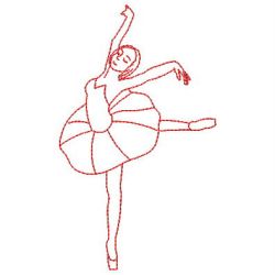 Redwork Ballerinas 04(Sm)