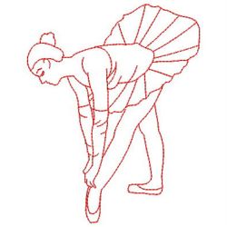 Redwork Ballerinas 09(Lg) machine embroidery designs