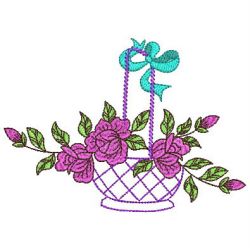 Floral Baskets 03(Md) machine embroidery designs