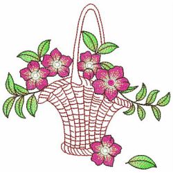 Floral Baskets 05(Md) machine embroidery designs