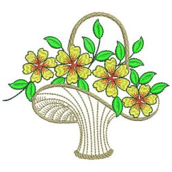 Floral Baskets 07(Md) machine embroidery designs