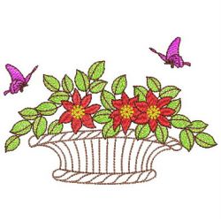 Floral Baskets 10(Lg) machine embroidery designs