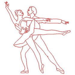 Redwork Dancers 03(Sm) machine embroidery designs