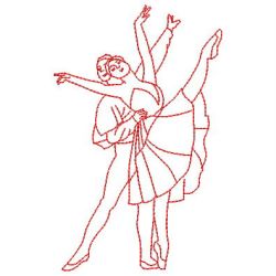 Redwork Dancers 05(Md) machine embroidery designs