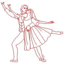 Redwork Dancers 07(Md) machine embroidery designs