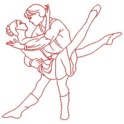 Redwork Dancers 08(Lg) machine embroidery designs