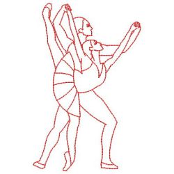 Redwork Dancers 09(Md) machine embroidery designs