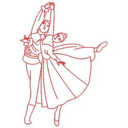 Redwork Dancers 10(Md) machine embroidery designs