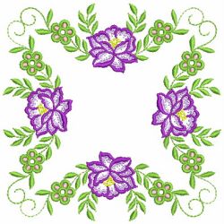 Heirloom Flower Quilt 05(Md) machine embroidery designs