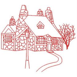 Redwork Houses(Sm) machine embroidery designs