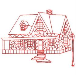 Redwork Houses 02(Lg) machine embroidery designs