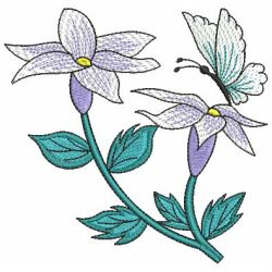 Butterfly Florals 02(Md) machine embroidery designs