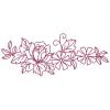 Redwork Flower Border 09(Lg)