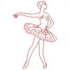 Redwork Ballerinas(Sm)