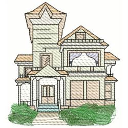 Houses 02(Md) machine embroidery designs