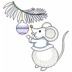 Vintage Christmas Mice 04(Md) machine embroidery designs