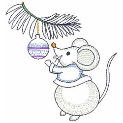 Vintage Christmas Mice 04(Lg) machine embroidery designs