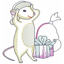 Vintage Christmas Mice 07(Md) machine embroidery designs