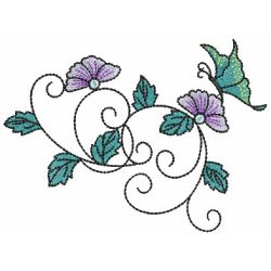 Swirly Butterflies 3(Md) machine embroidery designs