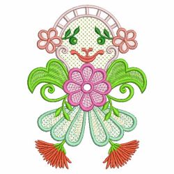 Fancy Flower Girls 01(Lg) machine embroidery designs