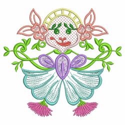 Fancy Flower Girls 04(Lg) machine embroidery designs