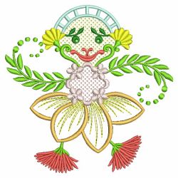 Fancy Flower Girls 06(Md) machine embroidery designs