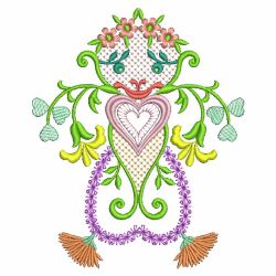 Fancy Flower Girls 08(Md) machine embroidery designs