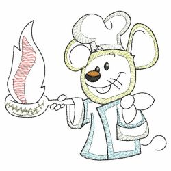 Vintage Chef Mice 02(Md) machine embroidery designs