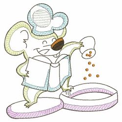 Vintage Chef Mice 03(Md) machine embroidery designs
