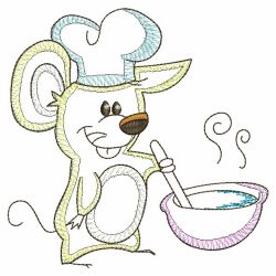 Vintage Chef Mice 04(Md) machine embroidery designs
