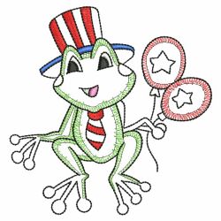 Vintage 4th of July Froggies 06(Md) machine embroidery designs
