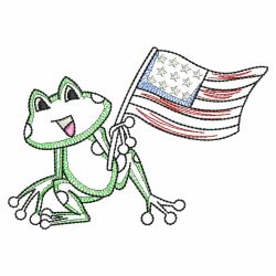 Vintage 4th of July Froggies 10(Lg) machine embroidery designs