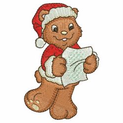 Christmas Singing Critters 09 machine embroidery designs
