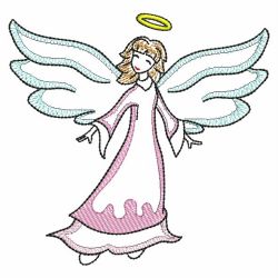 Vintage Realistic Angels 07(Md) machine embroidery designs