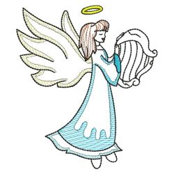 Vintage Realistic Angels 09(Md) machine embroidery designs