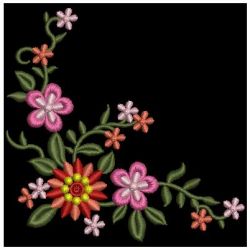 Elegant Flower Corners machine embroidery designs