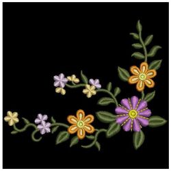 Elegant Flower Corners 02 machine embroidery designs