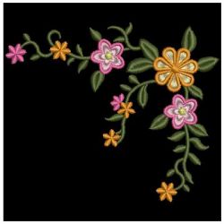 Elegant Flower Corners 03 machine embroidery designs