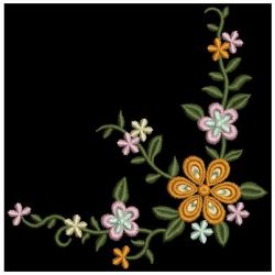 Elegant Flower Corners 05 machine embroidery designs