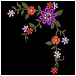 Elegant Flower Corners 07 machine embroidery designs